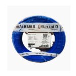 Unalkablo Fil électrique rigide H07V-U 1×2.5 bleu Rouleau de 100m